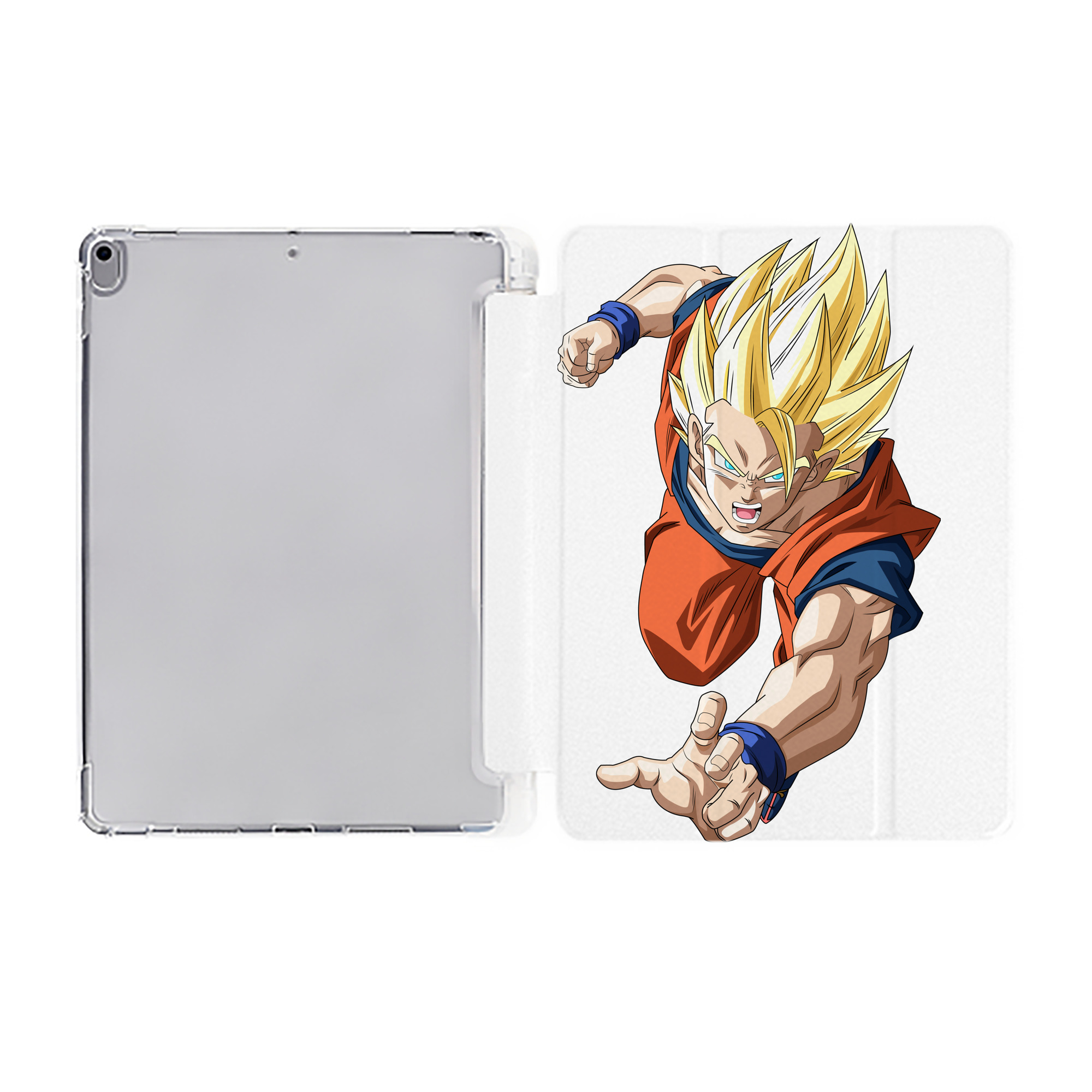 （画像用） ドラゴンボール 孫 悟飯（そんごはん）DRAGON BALL Son Gohan IPad ケース ペン収納付き 三つ折りスタンド PUレザー×シリコン 対応機種9.5/10.5/10.9インチ